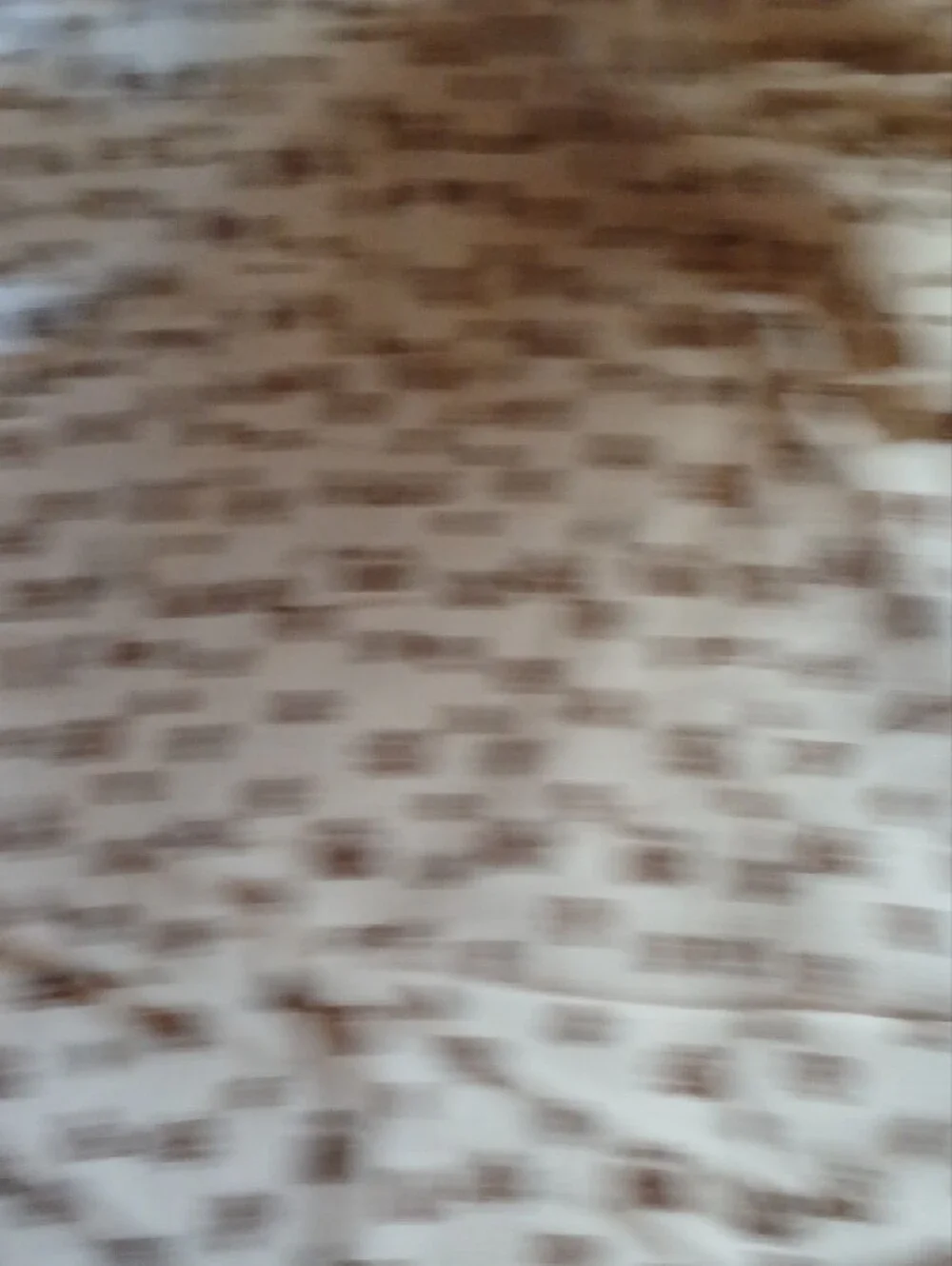 Woolrich Cream and Brown Paw Print Cotton Sheet
